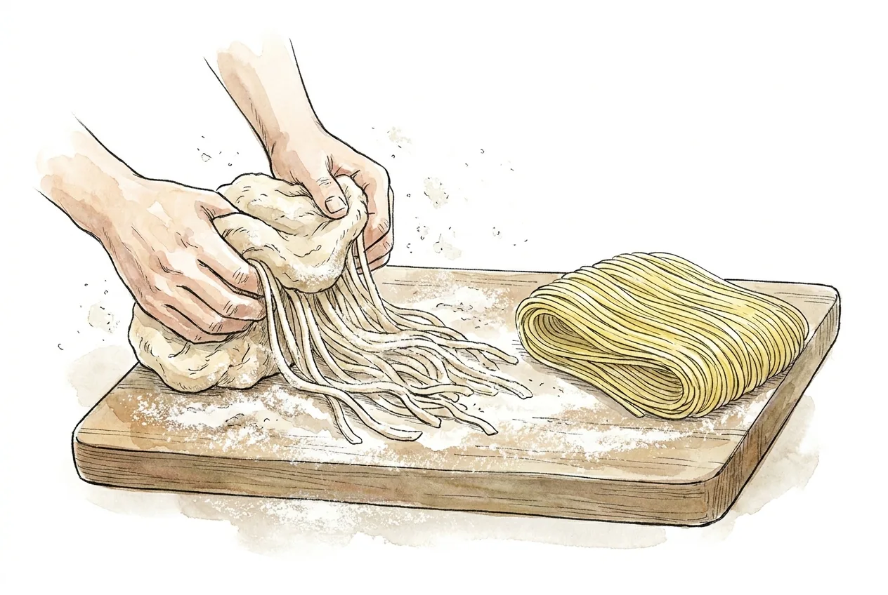 집에서 뽑은 라멘 면은 왜 그 맛이 안 날까? 레시피 밖의 제면 과학