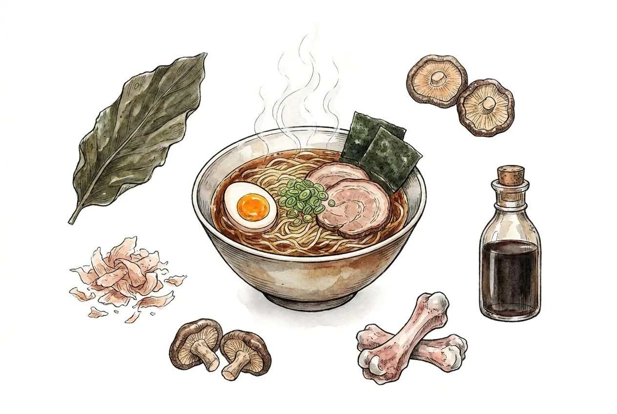 라멘 국물 감칠맛의 정체, 재료마다 다른 성분과 환상의 콜라보